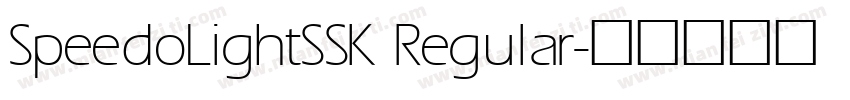 SpeedoLightSSK Regular字体转换